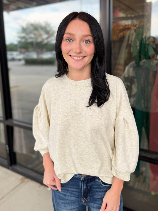 Puff Sleeve Soft Stream Top