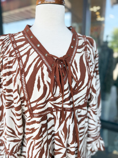 Zebra Print Mini Dress