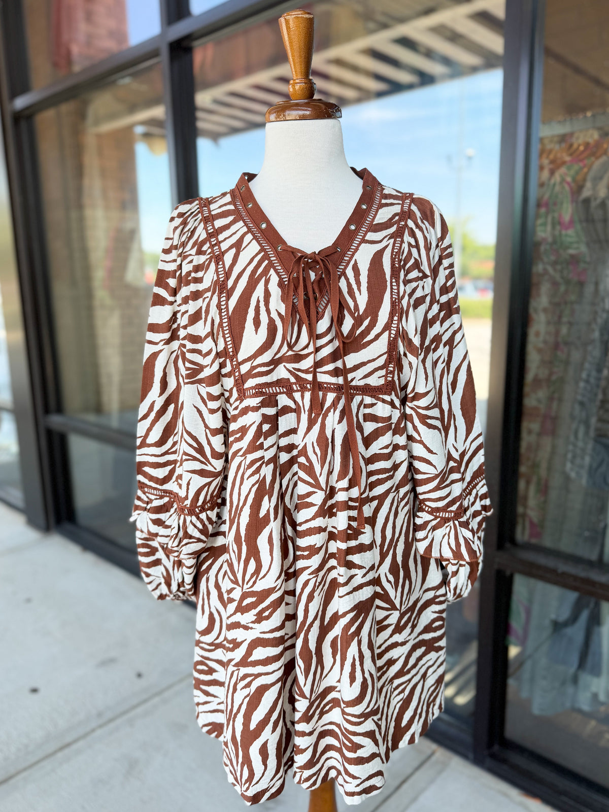 Zebra Print Mini Dress