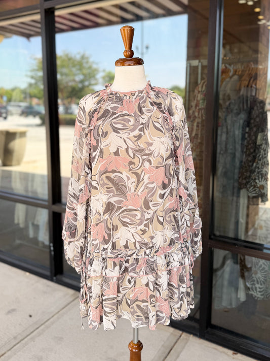 Drew Printed Mini Dress