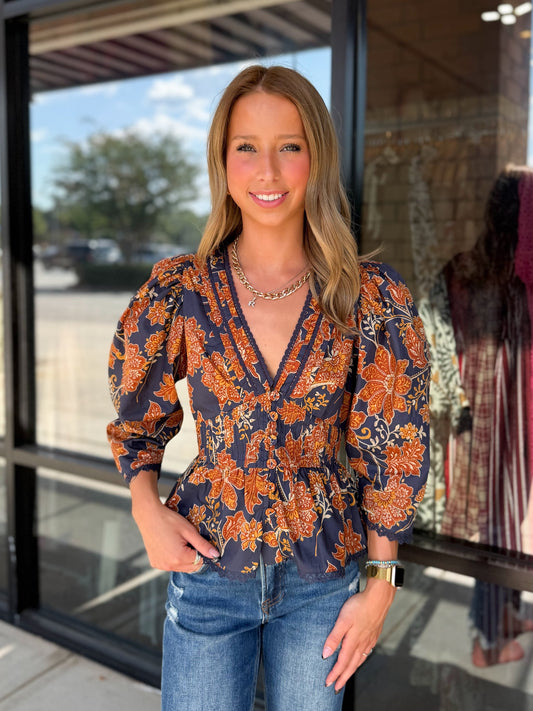 Ruth Printed Top