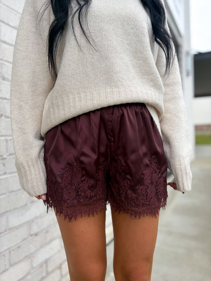 Walker Silk Lace Shorts