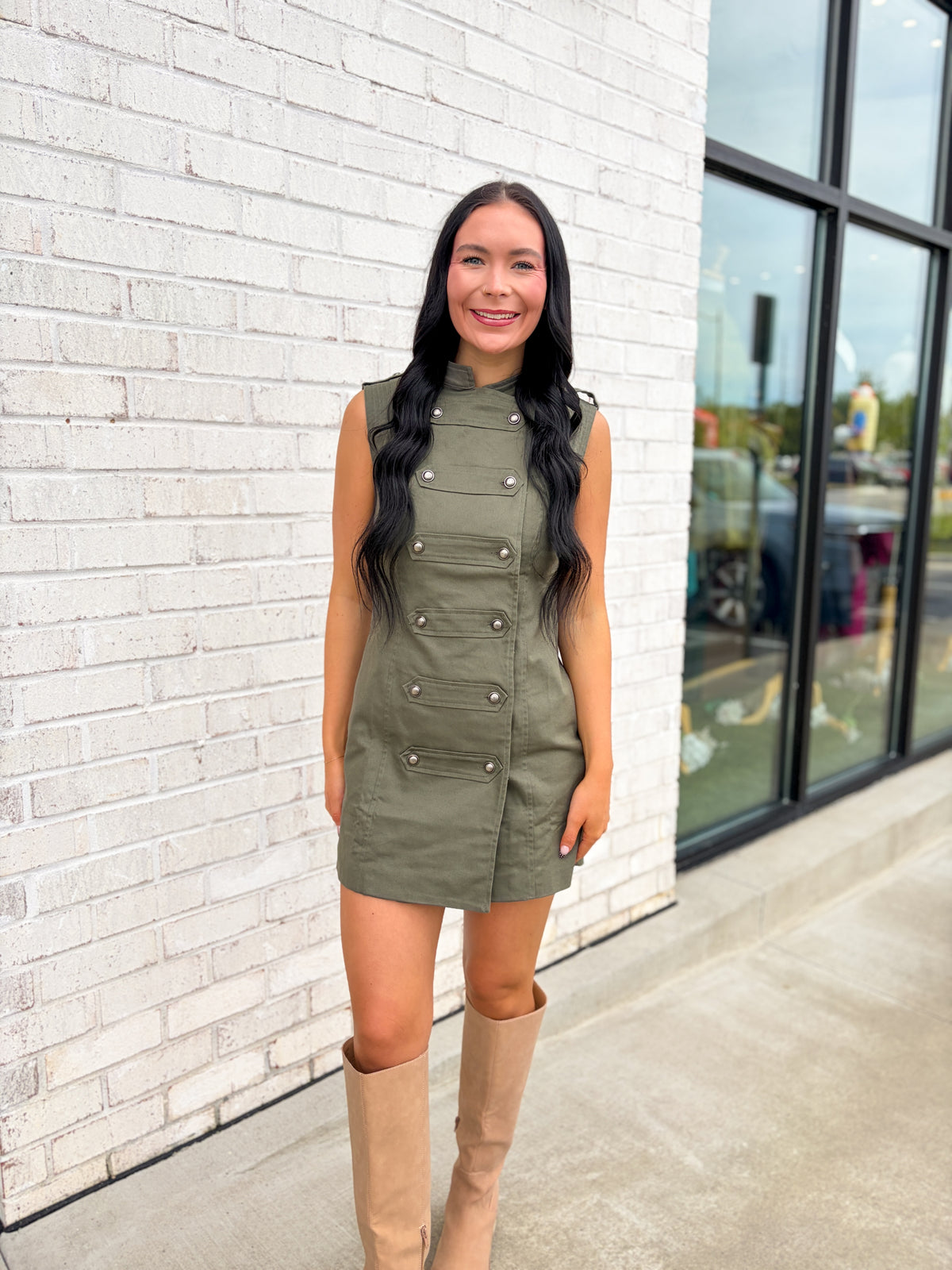 Eliza Button Down Mini Dress