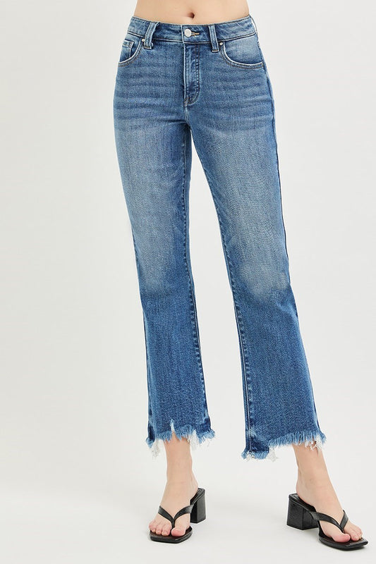 Risen High Rise Cropped Jeans
