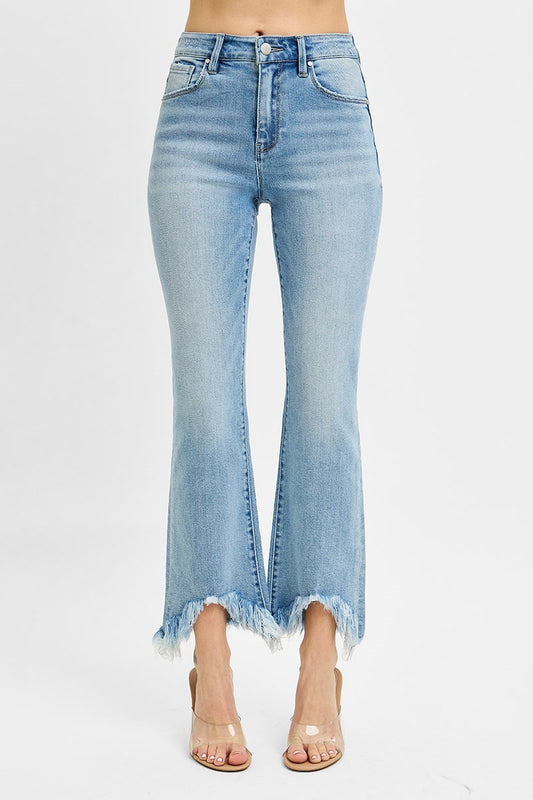 Risen High Rise Cropped Jeans