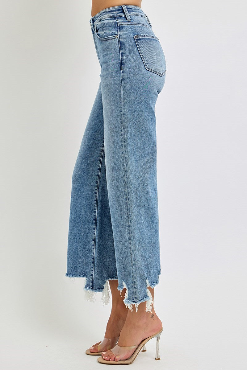 Risen High Rise Cropped Jeans