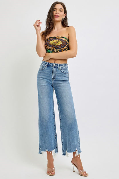 Risen High Rise Cropped Jeans