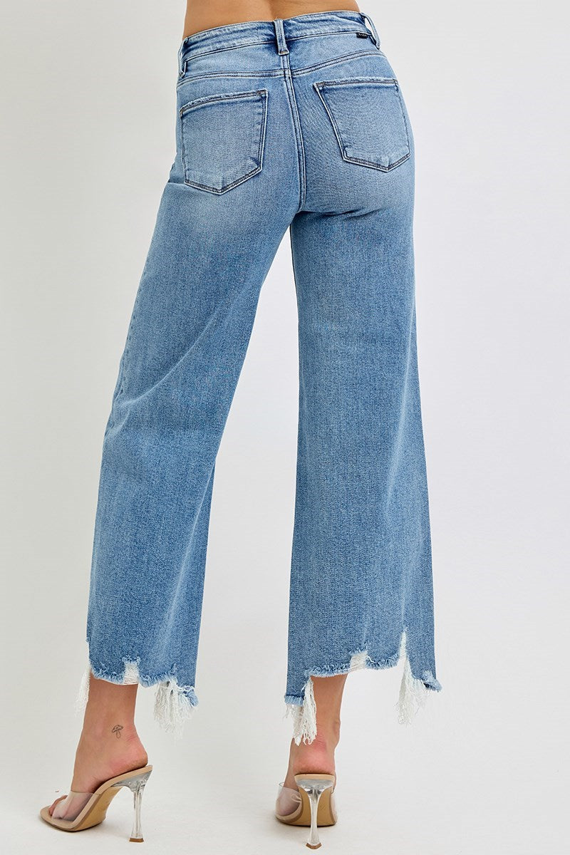 Risen High Rise Cropped Jeans