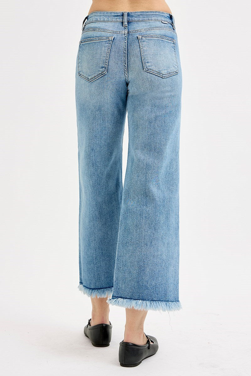 Risen Mid Rise Cropped Jeans